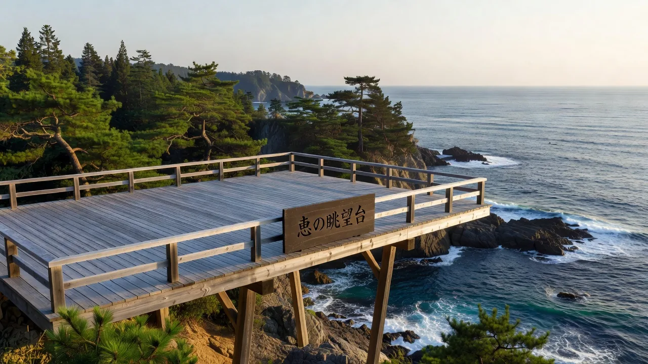 Viewing deck overlooking the ocean